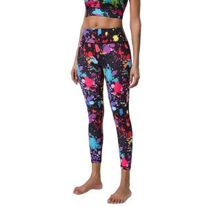 Leggings Deportivos de Cintura Alta, Ajustados, de Satén con Estampado Digital Personalizado para Mujer, de Secado Rápido, Transpirables y de Alta Calidad - Product Image 3
