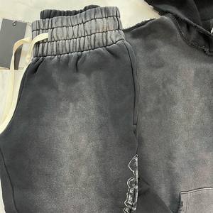 ชุดวอร์มลำลองสำหรับผู้ชายชุดเสื้อผ้าสองชิ้นระบายอากาศได้ดีทำจากผ้าฝ้าย100% มีฮู้ดสำหรับใส่เล่นกีฬามีโลโก้ได้ตามต้องการ - Product Image 3