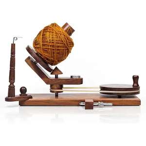 Bobinadoras de hilo de bolas de madera multicolores adecuadas para bobinado de bolas de hilo Ideal para manualidades de agujas y tiendas de hilo de la India - Product Image 1