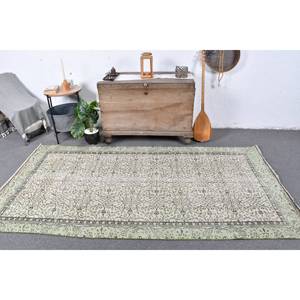 Tapis Vintage Vert Blanc Laine Seagrass 4.2 X 8.4ft Classique Turc Grande Zone Patchwork Rectangle Couloir Motif Latex Tapis De Chambre - Product Image 1