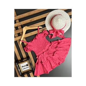 Vestito ragazza con cappello primavera e festa estiva