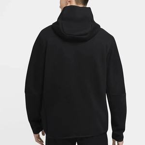 Sweat à capuche zippé délavé personnalisé sweat de couleur unie double couche sweats à capuche français éponge plaine polaire pour hommes sweat à capuche - Product Image 5