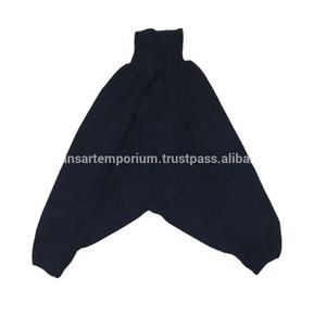 2024 tendance mode coton chanvre couleur unie Afgani pyjamas pantalon respirant Style décontracté pour l'été en gros de l'inde - Product Image 1