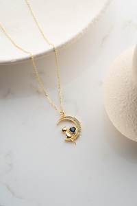 Pendentif de haute qualité en argent sterling 925 massif plaqué rhodium, chat assis, serti de zircon, bijoux faits à la main pour femmes - Product Image 4