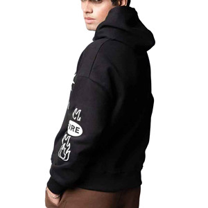 เสื้อมีฮู้ดลายกระเป๋าเสื้อผ้าคอตตอนของผู้ชายผ้าฟลีซแบบ100% ได้ตามต้องการคุณภาพสูงสำหรับโลโก้ตามสั่งสำหรับฤดูหนาว - Product Image 4