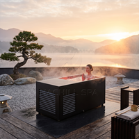 Bain de glace commercial intérieur/extérieur en acier inoxydable 304 pour spa domestique, bain froid pour la récupération sportive, baignoire spa résidentielle