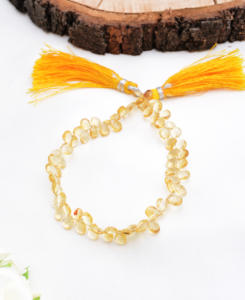 สร้อยคอพลอยซิทรินทรงอัลมอนด์เจียระไนธรรมชาติ, พลอยสำหรับทำเครื่องประดับชั้นดี - Product Image 3