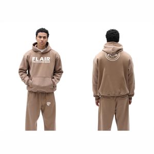 Sweat à capuche en coton biologique 100% pour hommes de haute qualité, épais, surdimensionné, Streetwear, motif solide, broderie perlée - Product Image 1