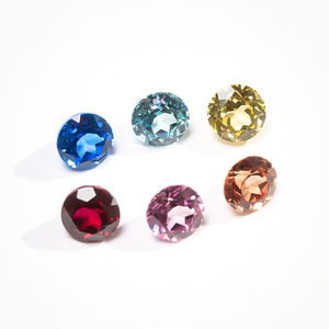Zafiro Cultivado en Laboratorio Goldleaf, Gema Suelta de Corte Brillante, Azul/Rojo/Amarillo/Verde/Rosa, Tamaños de 3mm-10mm - Product Image 2