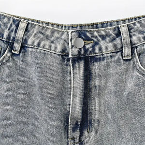 2025 nuevos pantalones cortos de mezclilla de mujer grises de algodón 100% de tiro bajo de alta calidad personalizados estilo informal, pantalones cortos de estilo angustia para mujer - Product Image 4