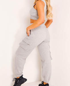 Fabricante al por mayor logotipo bordado personalizado conjunto de 2 piezas transpirable chándales de dos piezas gimnasio rayas de punto deportes pantalones cortos conjuntos - Product Image 6