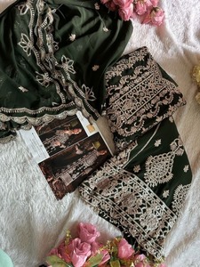 Premium Kwaliteit Bruiloft Feestelijke Kleding Pakistaanse Stijl Zwaar <span class=keywords><strong>Net</strong></span> Borduurwerk & Codering Werk Salwar Kameez Groothandel Uit Surat - Product Image 3