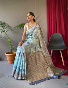 F & E exportiert neue Kollektion Damen Baumwoll seide Saree - Product Image 2