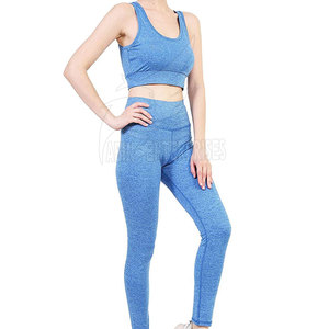 Ensemble de yoga pour femmes de haute qualité avec logo personnalisé, soutien-gorge et leggings, 100% coton, respirant, durable, confortable pour la salle de sport, les entraînements de fitness - Product Image 3