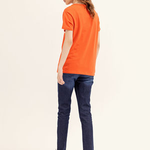 Camisetas Casuales de Mujer de Primera Calidad en Lona de Poliéster/Algodón, Corte Regular, Hombros Caídos, Mangas Cortas, Diseños Personalizables - Product Image 6