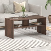 Table de centre et table basse Bluewud Oliver avec étagères (couleur: érable, personnalisation disponible)