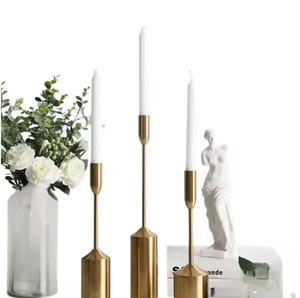 Soporte de vela de Metal decorativo de alta calidad, diseño moderno duradero para eventos de oficina en casa y decoración de fiestas - Product Image 2