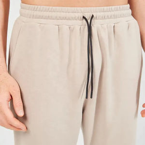 Nuevos pantalones de chándal informales de corte regular para hombre con puño elástico en la cintura ligero de ajuste regular de algodón poliéster bolsillo frontal plano - Product Image 4