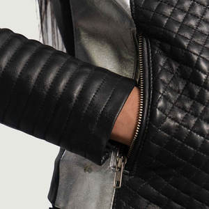 Outclass Fashion Wear New Women Leather Jacket Autumn Quilted Waterproof with <b>Nylon</b> Lining Customizable Design - Product Image 6