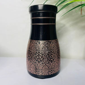 Thermos au design vintage, thermos gravé de fleurs, flacon en métal gaufré, thermos à café élégant, thermos à motif rétro - Product Image 1