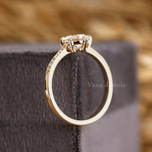 Meilleure vente Bague d'anniversaire de fiançailles en diamant taillé en poire de qualité supérieure cultivée en laboratoire Option de vente en gros populaire - Product Image 6