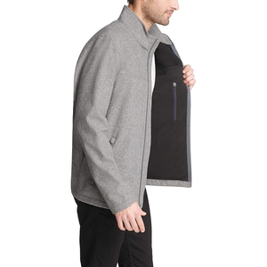 Chaqueta cortavientos ligera con cremallera completa para hombre, chaqueta de lona sostenible personalizada con cuello levantado y multibolsillos, bombardero de Golf resistente a la intemperie - Product Image 5