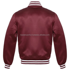 Chaqueta de Satén Color Granate para Hombre, Talla Grande, 100% Alta Calidad, Teñido Liso, Resistente al Viento, Moda de Invierno, Venta al Por Mayor, OEM 2026 - Product Image 2