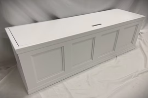 Banc de fenêtre en bois massif avec rangement (style niche) - Product Image 6