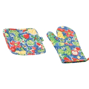 Diseño llamativo personalizado suave algodón impreso hermoso color horno manopla proveedor en India - Product Image 1