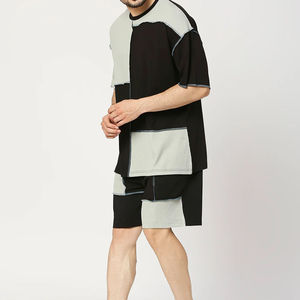 Conjuntos gemelos de manga corta con cuello redondo para hombre para ropa de calle, novedad de 2025, conjunto de pantalones cortos ligeros y cómodos para hombre con servicio OEM - Product Image 5