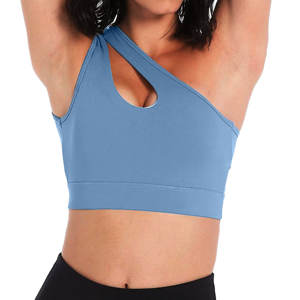 สปอร์ตบราไหล่เดียวเซ็กซี่สำหรับผู้หญิงชุดชั้นในโยคะกันกระแทกขนาดพลัสไซส์สำหรับฟิตเนสออกกำลังกายวิ่งเสื้อโยคะ - Product Image 3