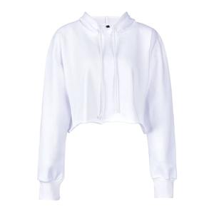 Sudadera Corta para Mujer, Tela de Primera Calidad, 100% Algodón, Servicio OEM, Diseño ODM, Sudadera Moderna con Logotipo Bordado en la Capucha - Product Image 6