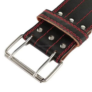 Genuine Cowhide Heavy Duty Breathable Weight Lifting Gym Belts with Custom <b>Back</b> <b>Support</b> Buckle for Men Training - Product Image 3
