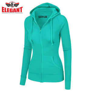 Women Zipper Style Multi Color <b>Fleece</b> <b>Hoodies</b> With Pocket Your Own Logo Design Women <b>Hoodies</b> by ELEGANT SPORTS - Product Image 6