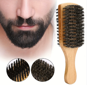 Nouvelle Brosse <span class=keywords><strong>à</strong></span> Maquillage Double Face pour Hommes en Poils de Sanglier Naturels, Manche en Bois, Taille Standard, Qualité Supérieure, Compatible avec le <span class=keywords><strong>Baume</strong></span> <span class=keywords><strong>à</strong></span> Lèvres - Product Image 4