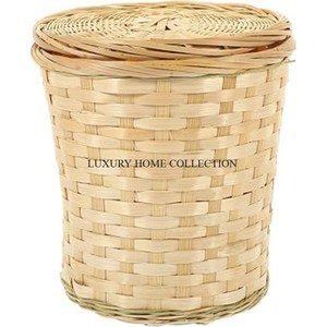 Attractive Leather & <b>Metal</b> Waste <b>Bin</b> with an Easy-to-clean Surface Designed for Daily Use in Homes Offices or Public Spaces - Product Image 2