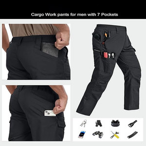 Pantalones Cargo de Estilo Casual para Hombre, Ligeros, de Punto, 100% Algodón, Resistentes al Viento, de Secado Rápido, Transpirables, con Múltiples Bolsillos y Cintura Elástica - Product Image 5