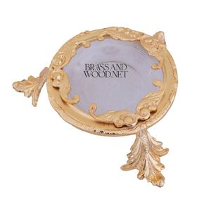 Cenicero elegante de cristal y latón macizo - Product Image 1