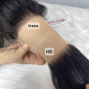 Cierre frontal de encaje Hd de alta calidad, vendedor frontal de encaje suizo transparente Hd Extensiones de cabello vietnamita crudo - Product Image 2
