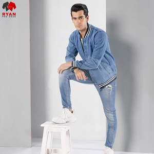 Chaqueta vaquera con servicio OEM, superventas, chaqueta vaquera de alta calidad, chaqueta vaquera informal de calle para hombre, logotipo personalizado - Product Image 2