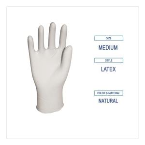 Gants en latex jetables Boardwalk, sans poudre, usage général, naturels, 4,4 mil, 100 par boîte, taille moyenne 12 pouces - Product Image 6