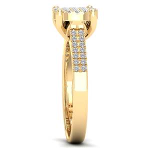 Anillos de Compromiso REYES Personalizados con Diamantes Cultivados en Laboratorio CVD de Corte Redondo de 0.34 Quilates, Chapados en Oro de 14K y 18K con Certificación IGI - Product Image 3