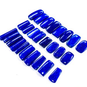 Cabujón de lapislázuli suelto de bajo precio del proveedor de la India, piedra preciosa natural azul en forma de mezcla pulida para joyería hecha a mano - Product Image 1