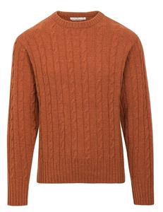 Suéter Clásico de Punto Trenzado para Hombre, Cuello Redondo, 100% Algodón, Antiarrugas, Antibolitas, Moderno, Diseño Sólido con Logotipo Frontal - Product Image 5