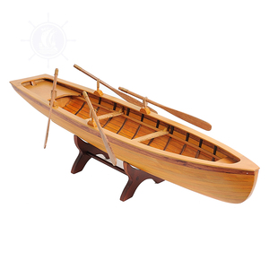 Modèle de bateau en bois artisanal Whitehall, chef-d'œuvre nautique pour la décoration intérieure, technique peinte - Product Image 3