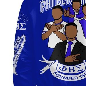 Phi Beta Sigma แจ็คเก็ตบอมเบอร์ลายพี่น้องกรีกสีน้ำเงิน1914ของขวัญเครื่องแต่งกายแนววิทยาลัยปรับแต่งได้มีขาตั้งปักด้านหน้าได้ตามต้องการ - Product Image 4