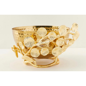 Designer Most Selling Silver Color Pickles Service Vaisselle Bol avec poignée en forme de feuille d'or Plats et assiettes pour ustensiles de cuisine - Product Image 6