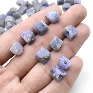 Tanzanite หินอัญมณีธรรมชาติหยาบหยาบหยาบแบบหลวมขนาด8-10มม. เจาะพลอยแฮนด์เมดสำหรับทำเครื่องประดับของขวัญสำหรับ - Product Image 4