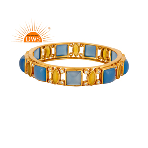 Dernière conception faite à la main 18K Plaqué or Naturel Multi Gemme Bracelet Fabricant de bijoux personnalisés - Product Image 1