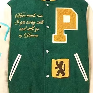 2024 OEM nueva moda al aire libre hombres Streetwear cuero Patchwork Crop Varsity chaqueta precio razonable alta calidad - Product Image 6